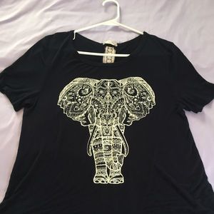 Cute elephant top curvy